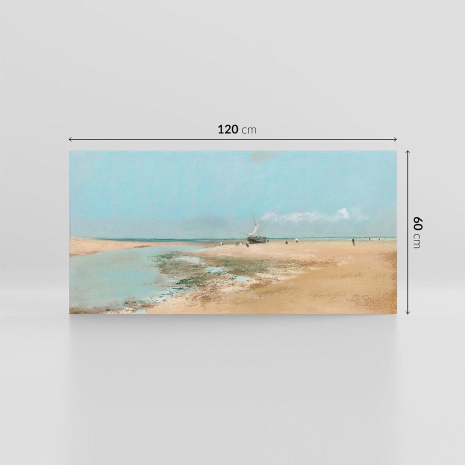 Obraz na płótnie 120x60 - Beach at Low Tide (Mouth of the River) (1869), Edgar Degas - Reprodukcja - reprodukcja, obraz na płótnie
