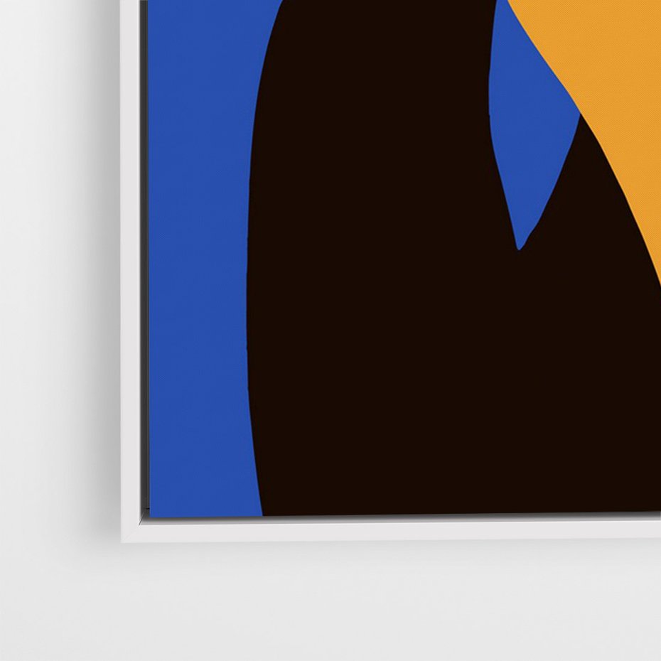 Obraz w ramie 50x70 - Modernistyczne Wibracje - sztuka nowoczesna, plakat - rama biała