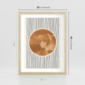 Plakat w ramie 30x40 - Eteryczne Krągłe Echa - boho obraz, geometria - rama drewno