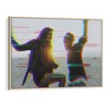 Obraz w ramie 100x70 - Taniec tęsknot - zdjęcie w stylu retro, dodane kolorowe akcenty - rama drewno