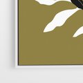 Obraz w ramie 80x120 - Wewnętrzne Odsłony - liście, gałązki - rama biała