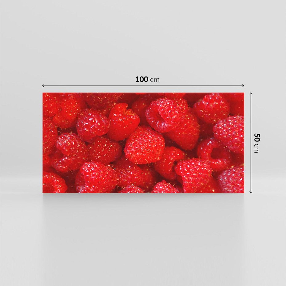 Obraz na płótnie 100x50 - "Maliny - Owocowy Raj - maliny, owoce