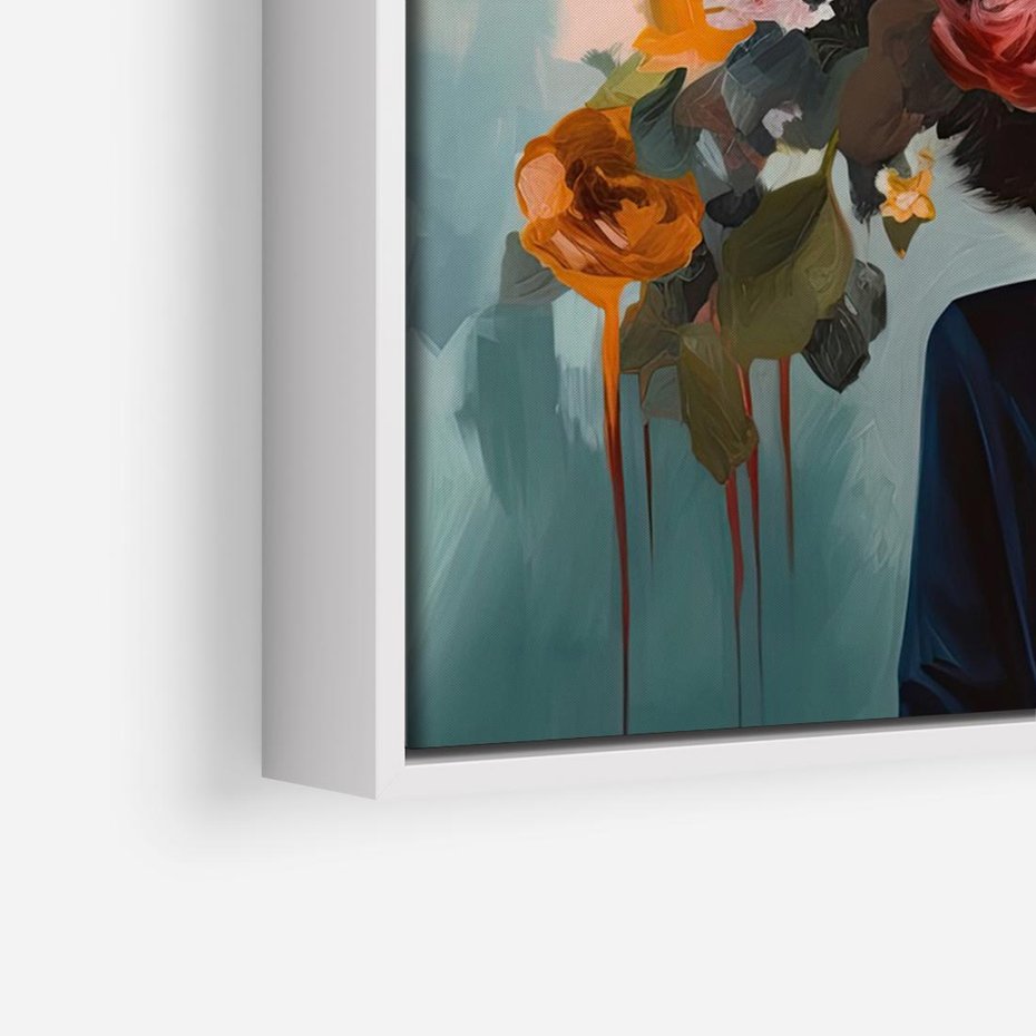 Obraz w ramie 70x50 - Ukryte Emocje - obraz, akwarela - rama biała