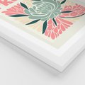 Plakat w ramie 30x40 - Rozbijające Barwy - abstrakcyjny pastelowy kwiat, wyrazista typografia - rama biała