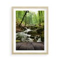 Plakat w ramie 50x70 - Strumyk w lesie - strumyk, w lesie - rama drewno