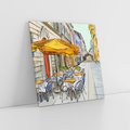 Obraz na płótnie 80x80 - Kawiarenkowy Szkic - malowany, szkic