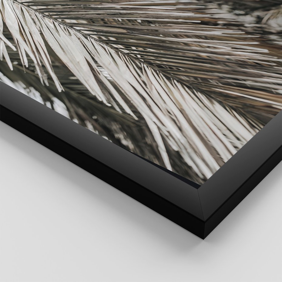 Zestaw obrazy w ramie 40x50 galeria - Pozytywny, cytat, palmy, wakacje - rama czarna