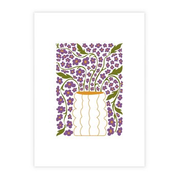 Plakat bez ramy 30x40 - Witalność Kwiatów - kwiaty w wazonie, minimalistyczna kompozycja