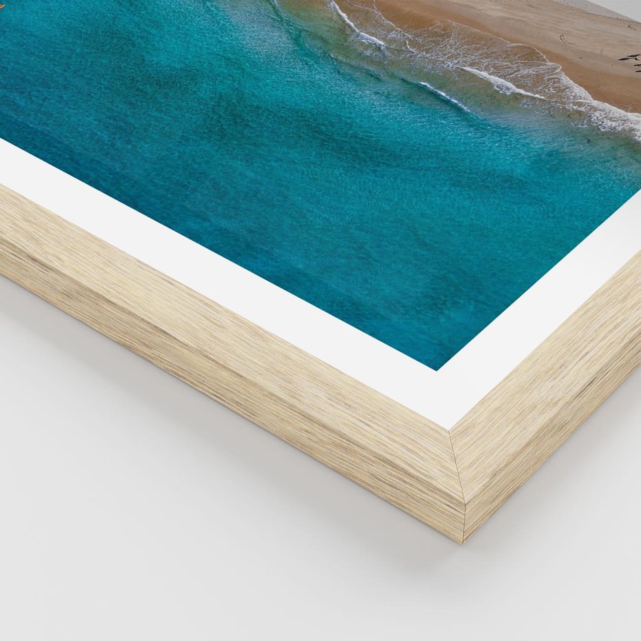 Plakat w ramie 30x40 - Spokój nad morzem - morze, plaża - rama drewno
