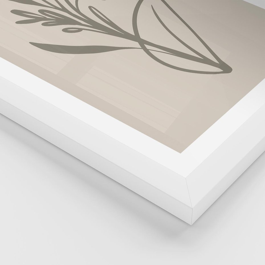 Plakat w ramie 30x40 - Kwiatowe Spektrum - nowoczesny plakat, subtelna sztuka - rama biała