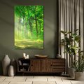 Obraz na płótnie 80x120 - Urok lasu na drodze - las, drzewa