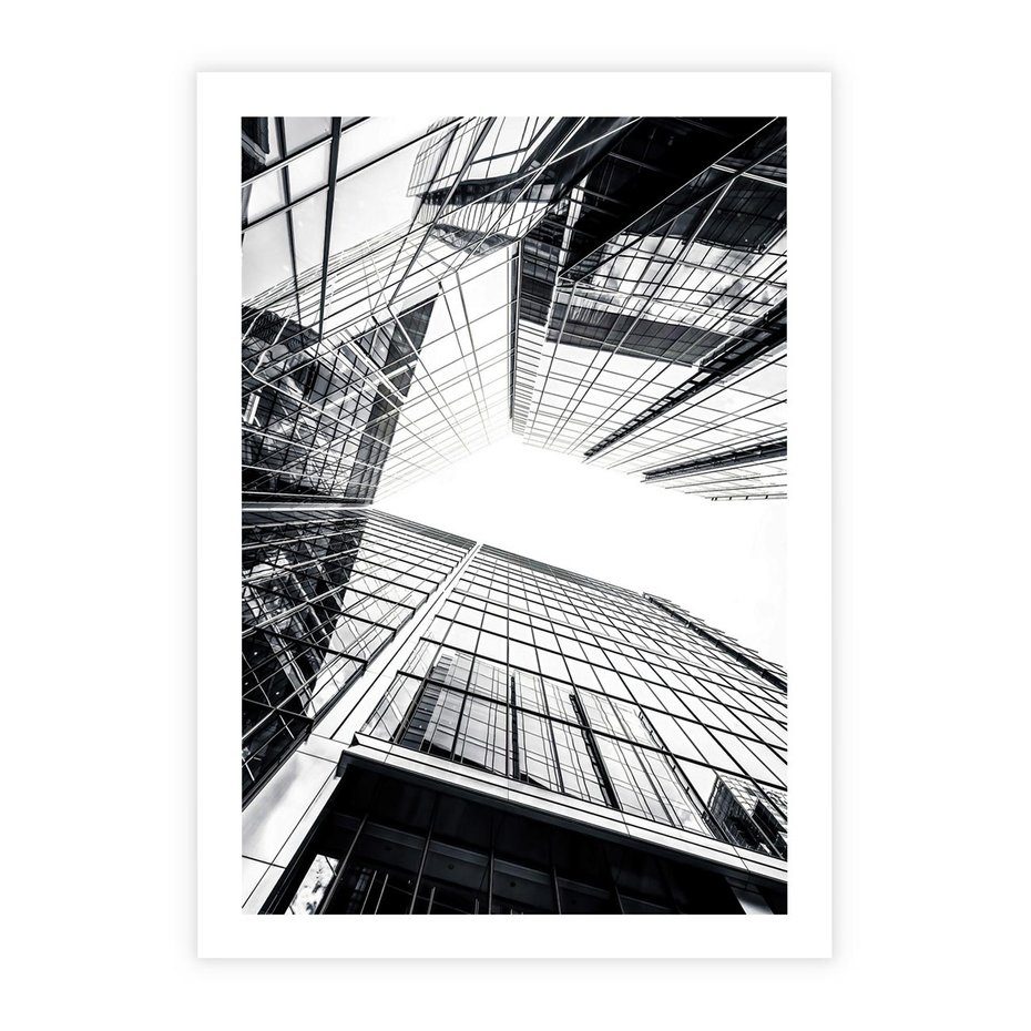 Plakat bez ramy 50x70 - Wznoszący się Wysoko - architektura, wysoki wieżowiec