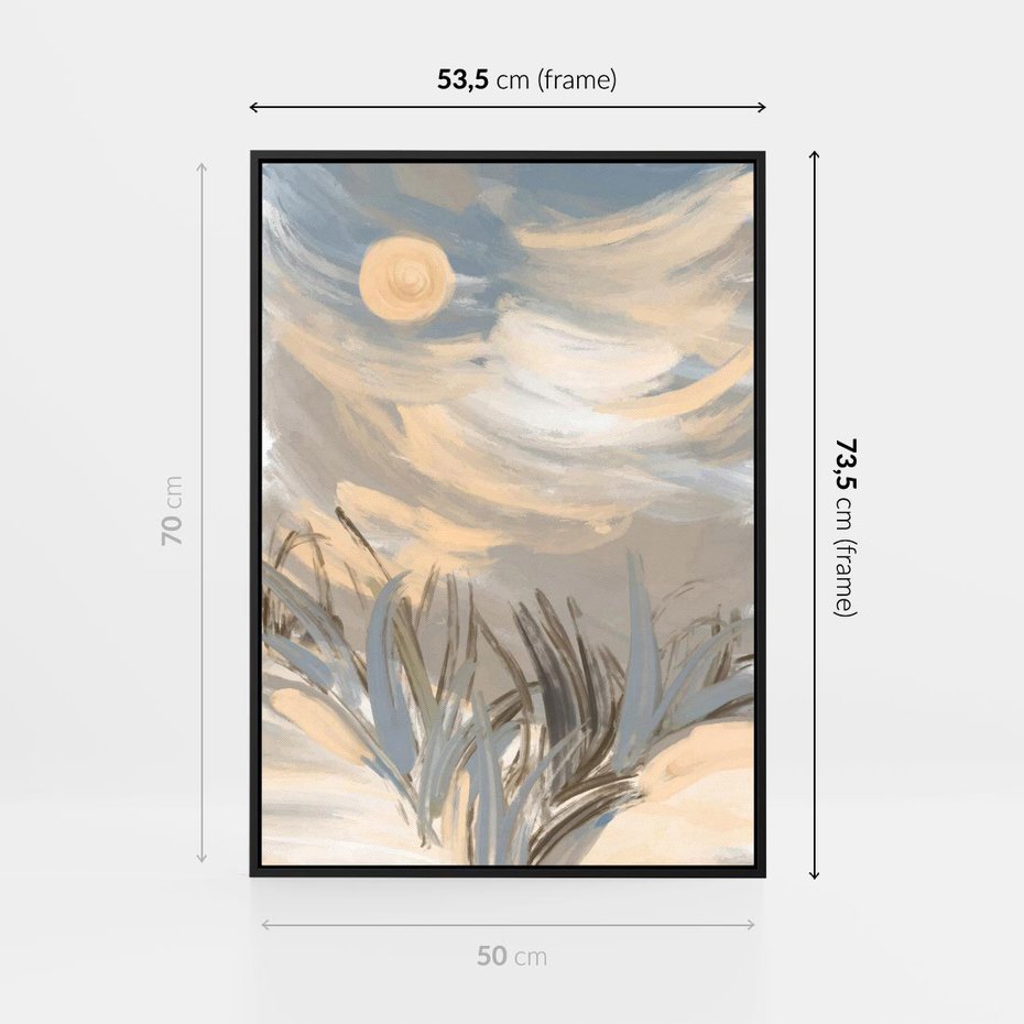 Obraz w ramie 50x70 - Światłości Taniec - akwarela, obraz - rama czarna