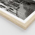 Plakat w ramie 50x70 - Weneckie Kanały - czarno białe zdjęcie, wenecja - rama drewno
