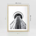Plakat w ramie 40x50 - Perspektywa Wieży - architektura, wieża - rama drewno