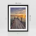 Plakat w ramie 30x40 - Zachód Słońca na Pomostcie - zachód, słońca - rama czarna