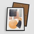 Plakat w ramie 50x70 - Geometria w Abstrakcji - abstrakcja, proste formy - rama czarna