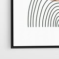 Obraz w ramie 70x100 - Przenikające Widzenia - półkola, koło - rama czarna