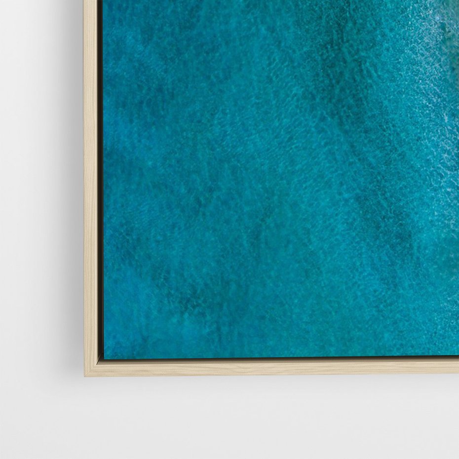 Obraz w ramie 70x100 - Spokój nad morzem - morze, plaża - rama drewno