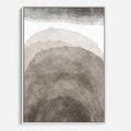Obraz w ramie 70x100 - Przenikające Kształty - rozmyte cienie, abstrakcja - rama biała