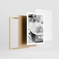 Plakat w ramie 50x70 - Makaroniki w Szarości - czarno biała fotografia, plakat - rama drewno