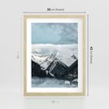 Plakat w ramie 30x40 - Magia Zimy w Górach - góry, śnieg - rama drewno