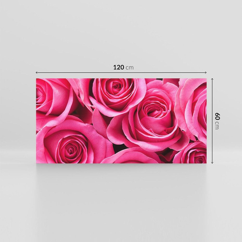 Obraz na płótnie 120x60 - Romantyczne róże w pełnym rozkwicie - róże, kwiaty