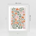 Plakat w ramie 30x40 - Kwiatowa Refleksja - kwiaty polne, plakat - rama biała
