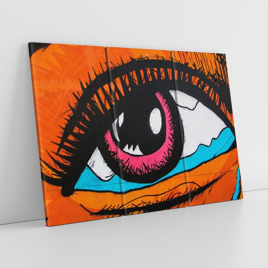 Obraz na płótnie 120x80 - Artystyczne spojrzenie: oko w graffiti - oko, graffiti