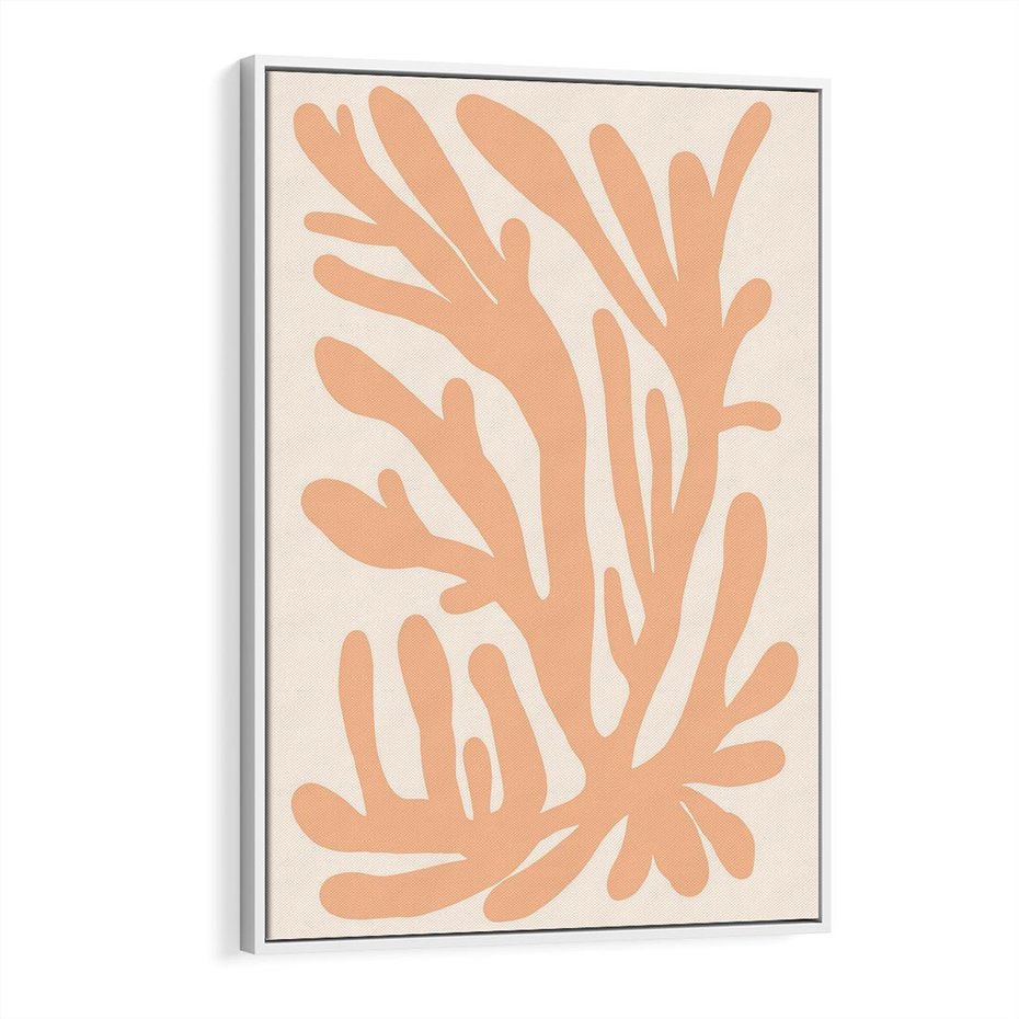 Obraz w ramie 50x70 - Rozkwitające Abstrakcje - nowoczesna sztuka, plakat modern - rama biała