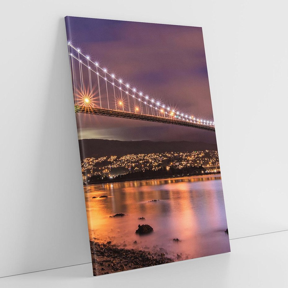 Obraz na płótnie 50x70 - Most nocą w Kanadzie - Kanada, most