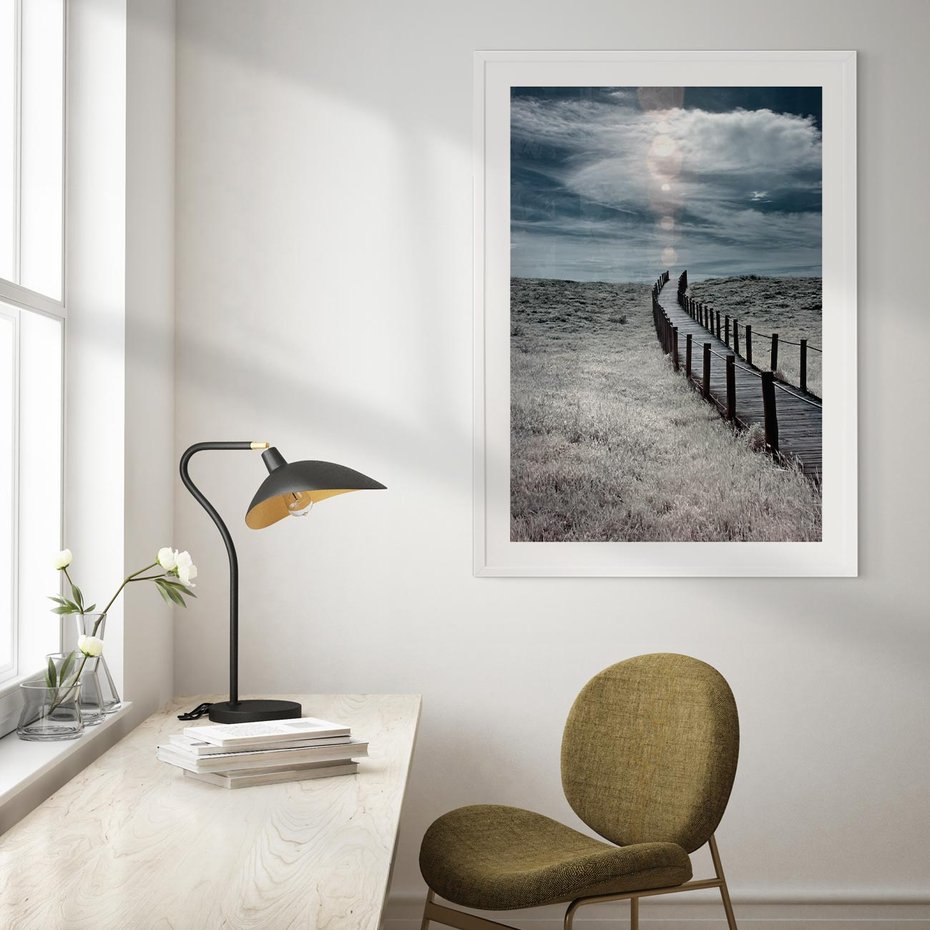 Plakat bez ramy 40x50 - Burzowy pomost na plaży - plaża, pomost