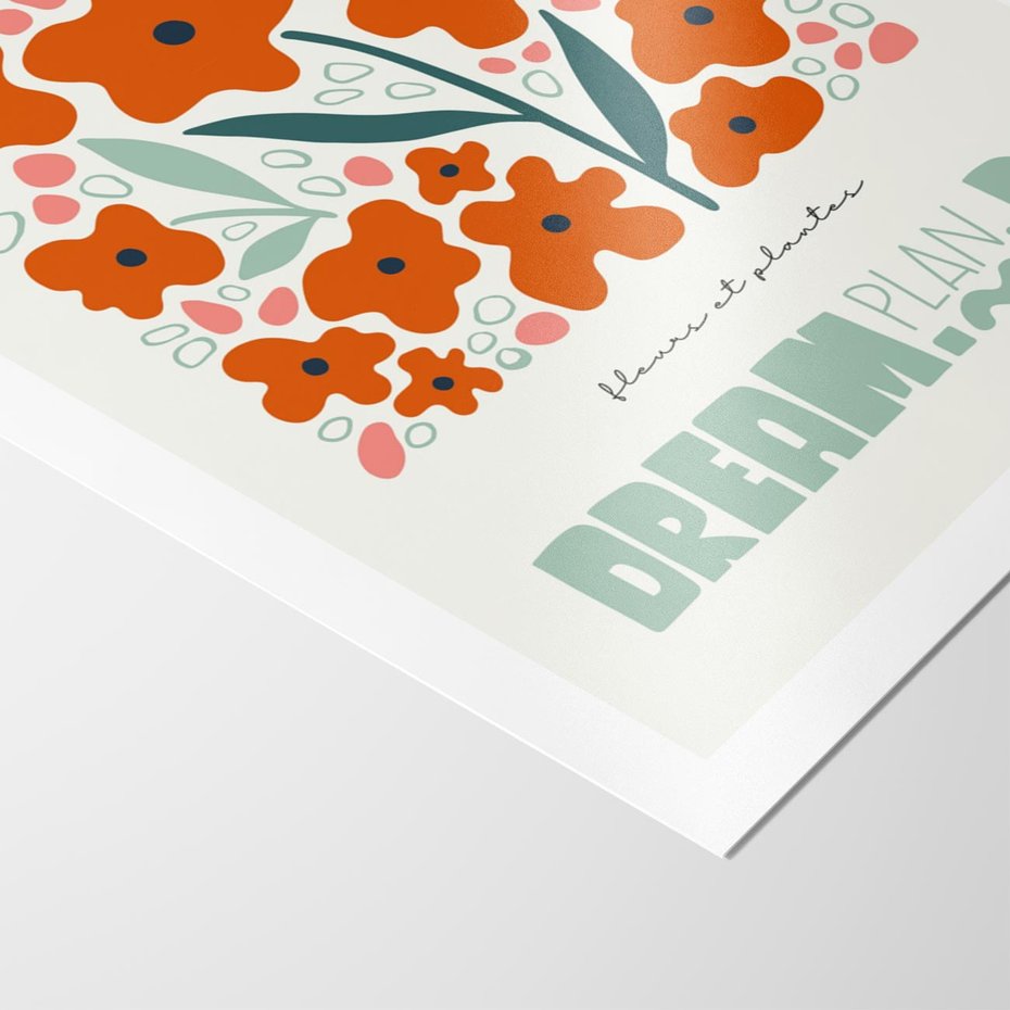 Plakat bez ramy 21x30 - Abstrakcyjne Spektrum - kwiaty, abstrakcja