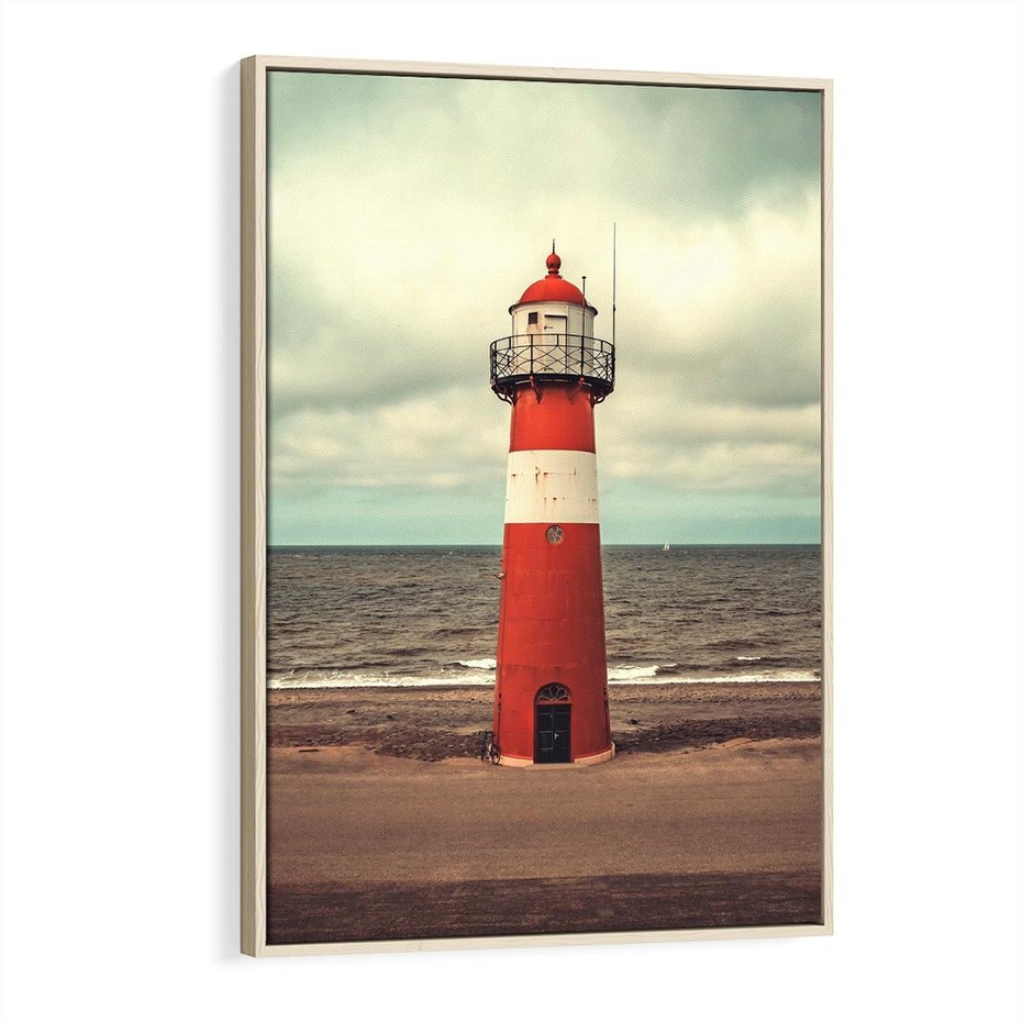 Obraz w ramie 80x120 - Retro Urok Morza - fotografia w stylu retro, vintage - rama drewno
