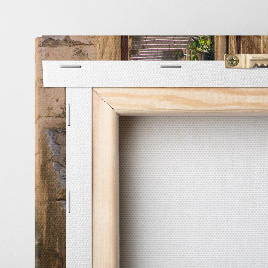 Obraz na płótnie 50x70 - Uliczka: perspektywa miejskiego krajobrazu - uliczka, perspektywa