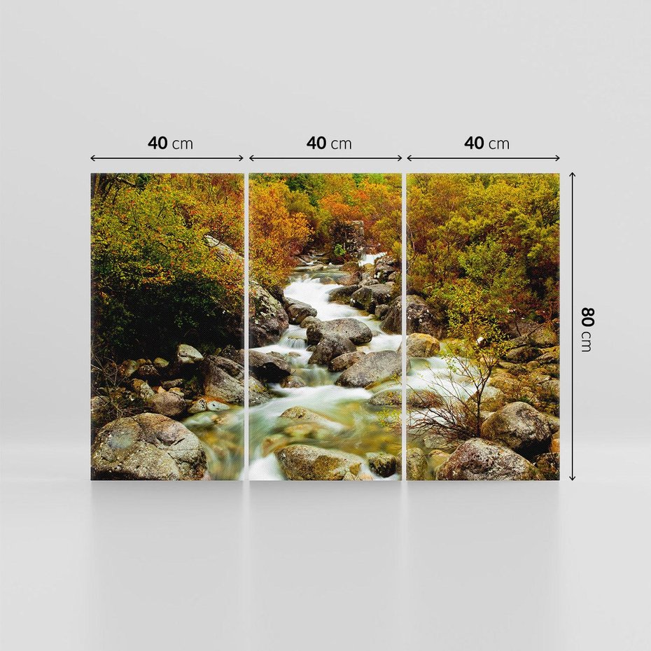 Obraz na płótnie 120x80 - Śpiew Strumienia - strumień, górski