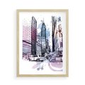 Plakat w ramie 50x70 - Miasto ożywione pulsującym życiem - szkocja, miasto - rama drewno