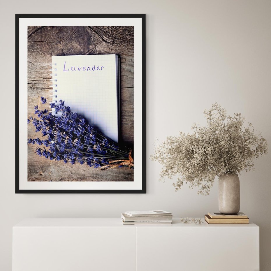 Plakat bez ramy 50x70 - Lawendowa Magia - lawenda, fiolet