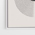Obraz w ramie 80x120 - Boho Przenikanie Uroku - abstrakcyjna kompozycja, okręgi - rama biała