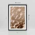 Plakat w ramie 50x70 - Abstrakcyjna Kompozycja: Cień na Ścianie - cień na ścianie, beżowe kolory - rama czarna