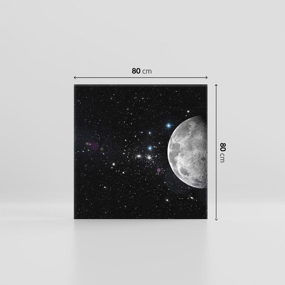 Obraz na płótnie 80x80 - spotkanie z gwiazdami - księżyc, gwiazdy