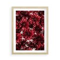 Plakat w ramie 50x70 - Energia Kwiatów - czerwone kwiaty, kompozycja - rama drewno