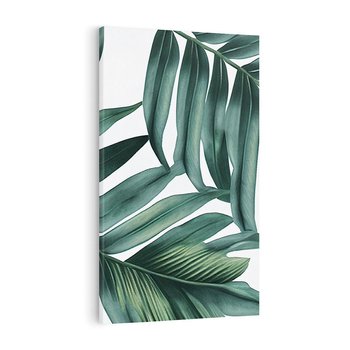 Obraz na płótnie 50x70 - Ruchome liście czasu - liście palmy, tropikalne