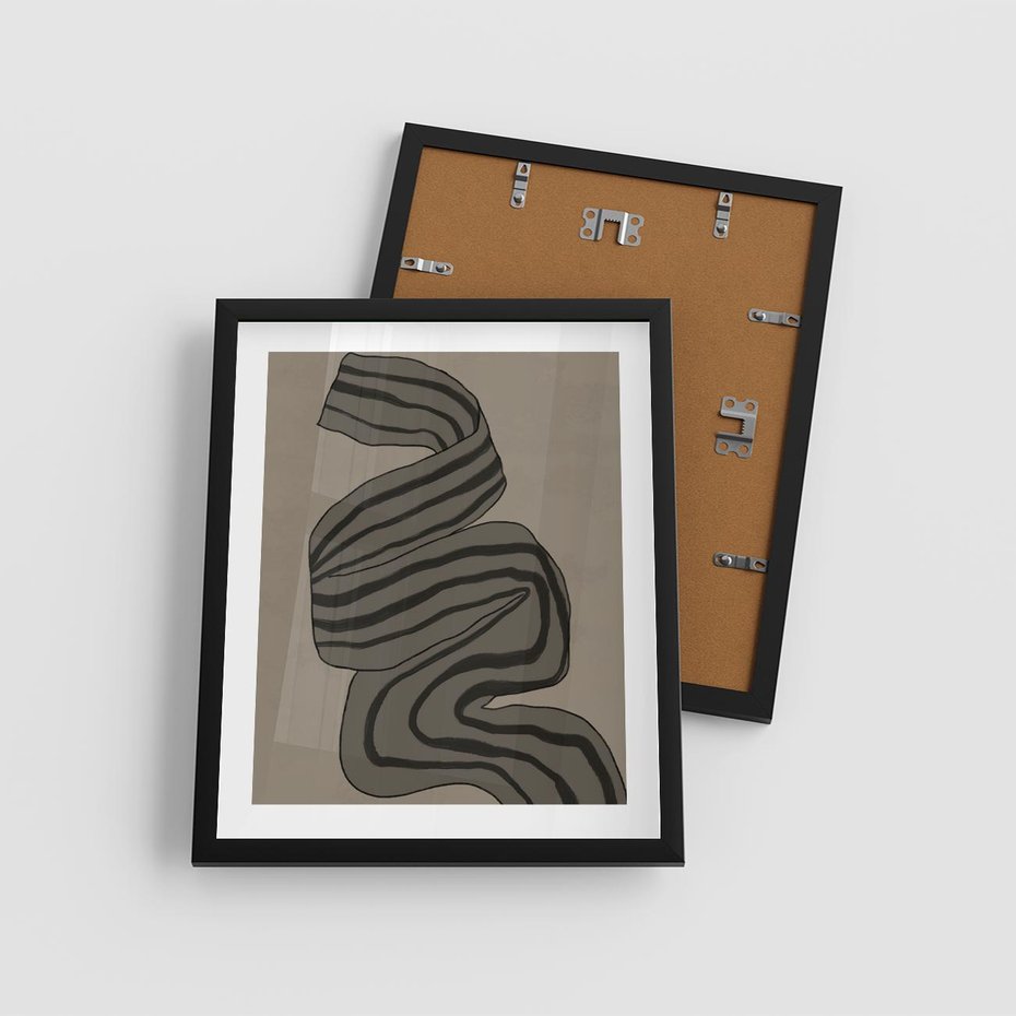 Plakat w ramie 40x50 - Niezwykłe Przesilenia - nowoczesna geometryczna sztuka, loftowe wnętrze - rama czarna