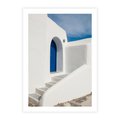 Plakat bez ramy 30x40 - Powitanie Wyspy - Santorini, drzwi