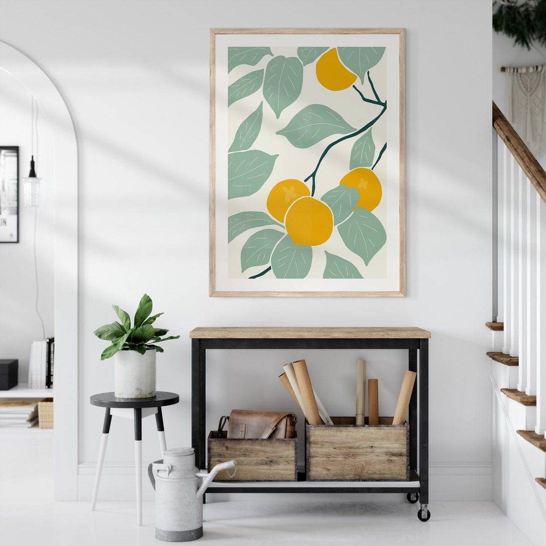 Plakat w ramie 50x70 - Wewnętrzna Melodia - plakat, nowoczesna sztuka - rama drewno