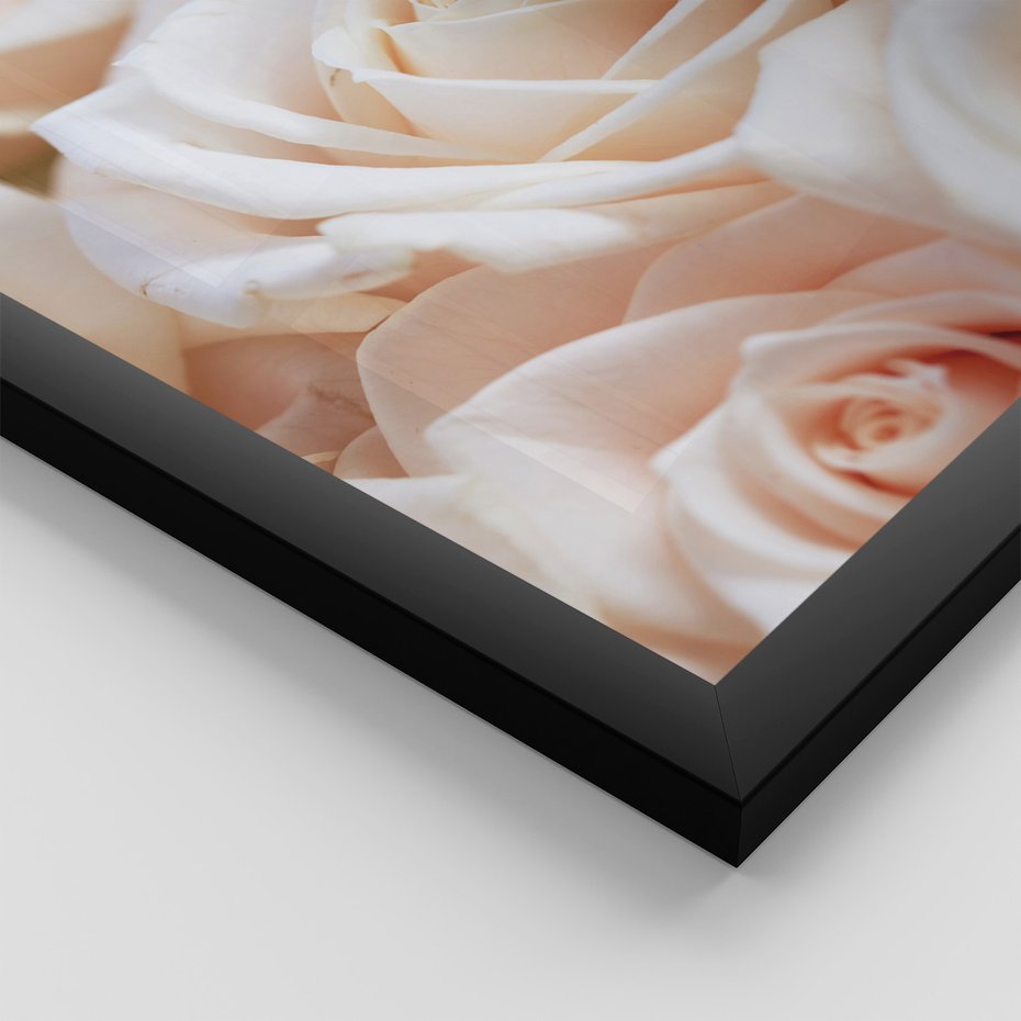 Zestaw obrazy w ramie 40x50 galeria - Róże, kwiaty, do, sypialni - rama czarna