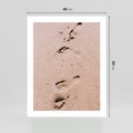 Plakat bez ramy 40x50 - Ślady na Piasku - piasek, plaża