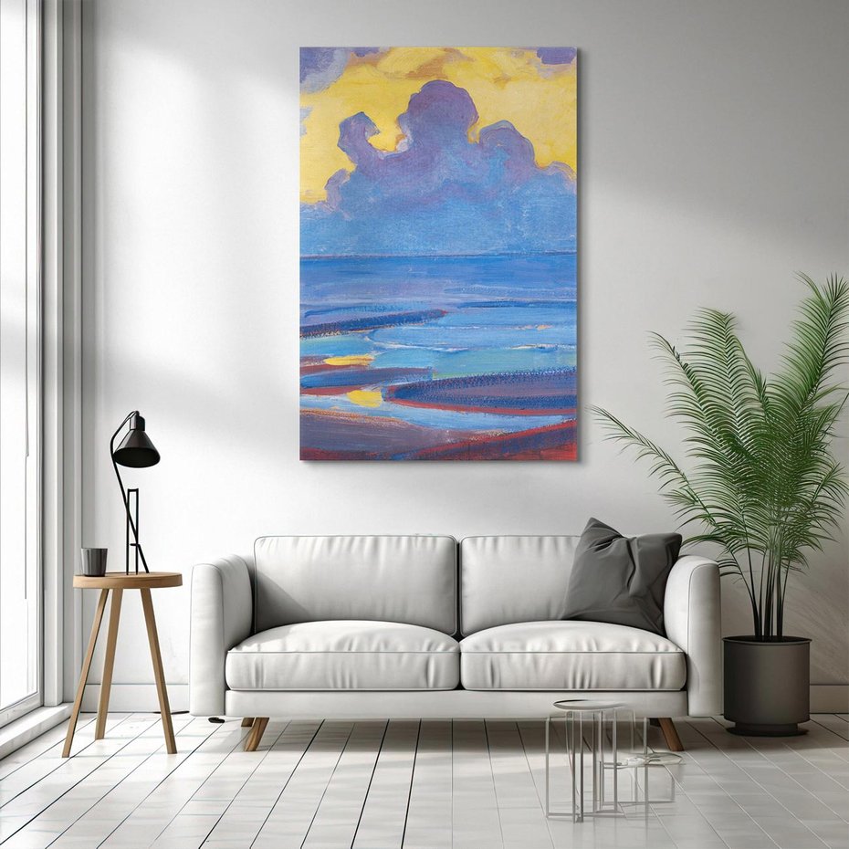 Obraz na płótnie 70x100 - "By the Sea" (1909), Piet Mondrian - Reprodukcja - reprodukcja, obraz na płótnie