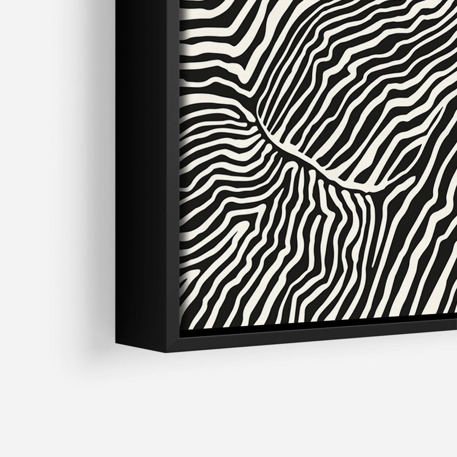 Obraz w ramie 70x100 - Migoczące Kontury - boho plakat, rycina - rama czarna